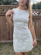 Polka Dot Boat Neck Dress