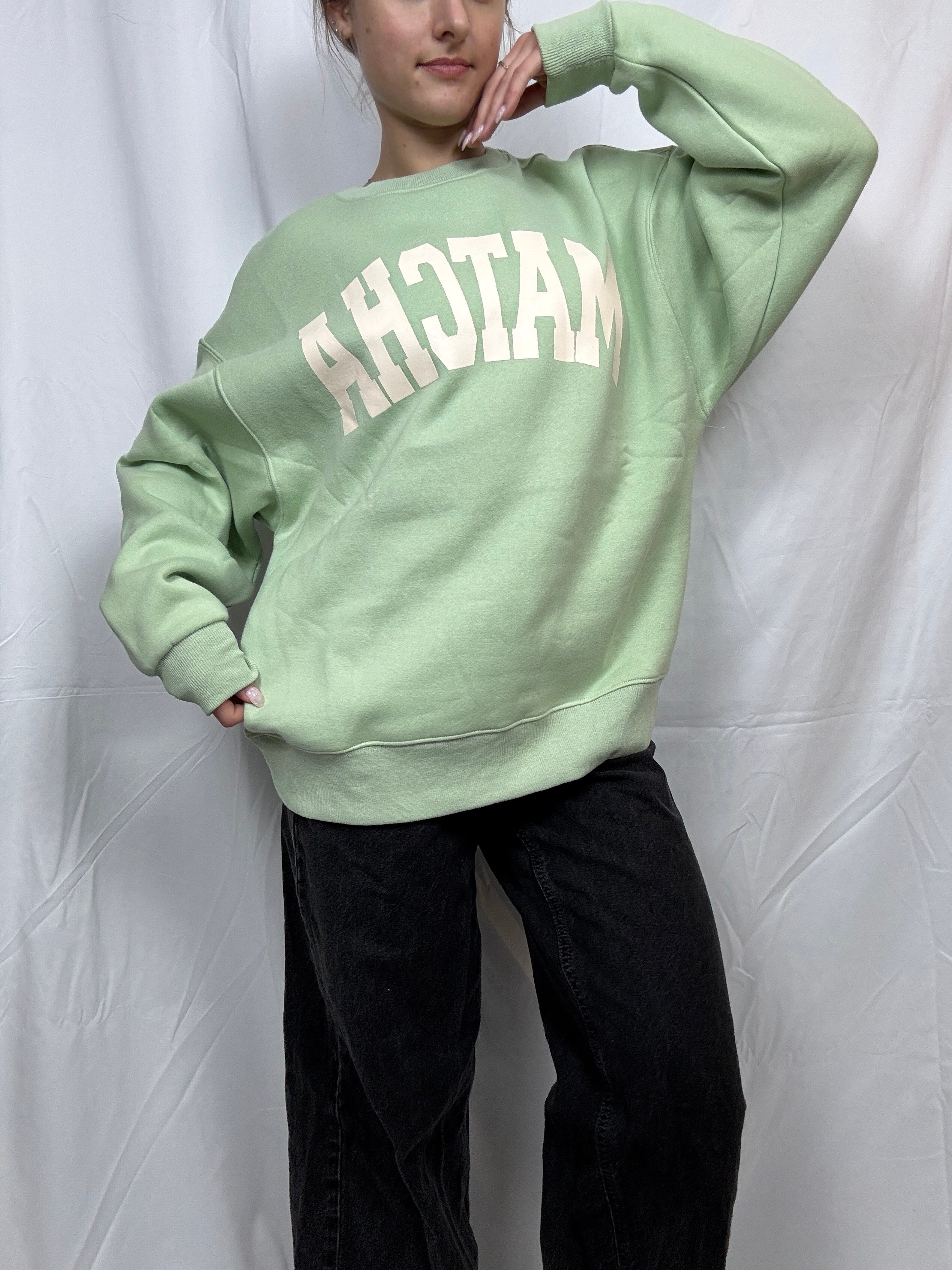 Matcha Oversized Fleece Pullover