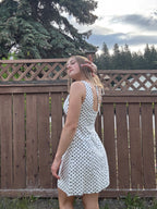 Polka Dot Boat Neck Dress