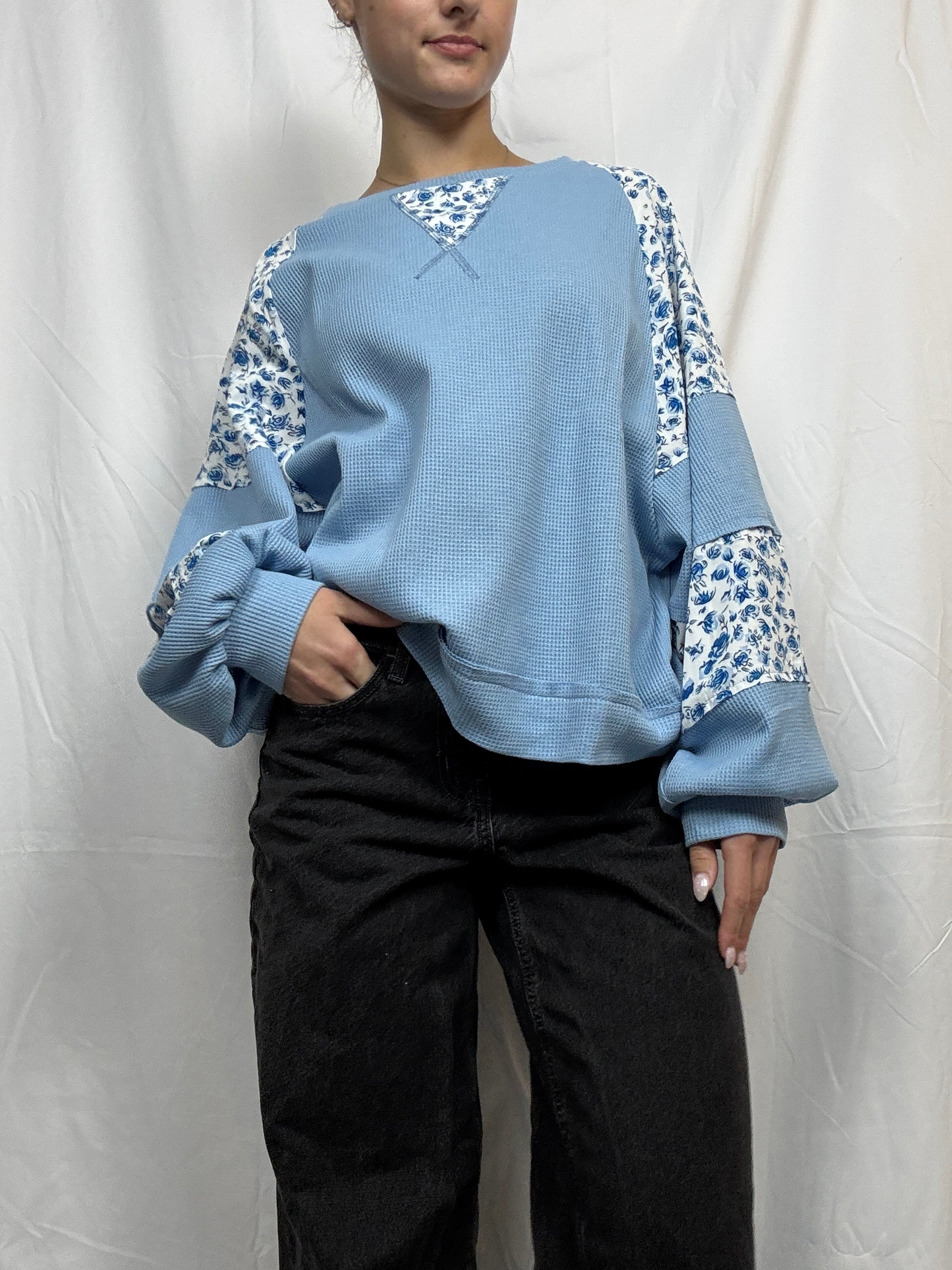 Spring Floral Thermal Pullover