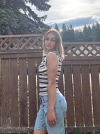 Asymmetrical Stripe Top