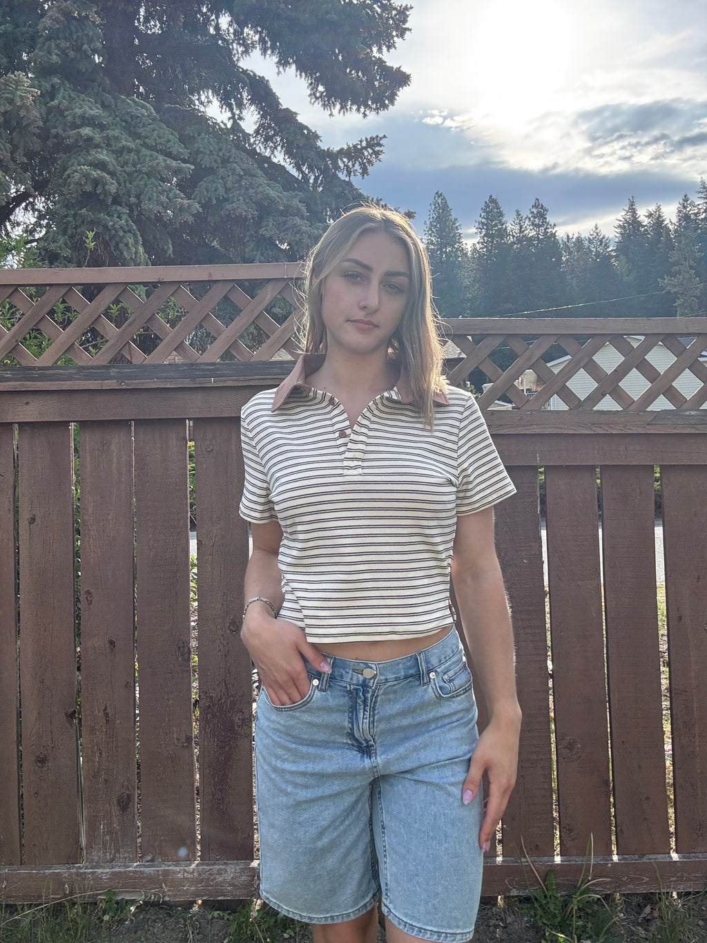 Everyday Stripe Collar Top