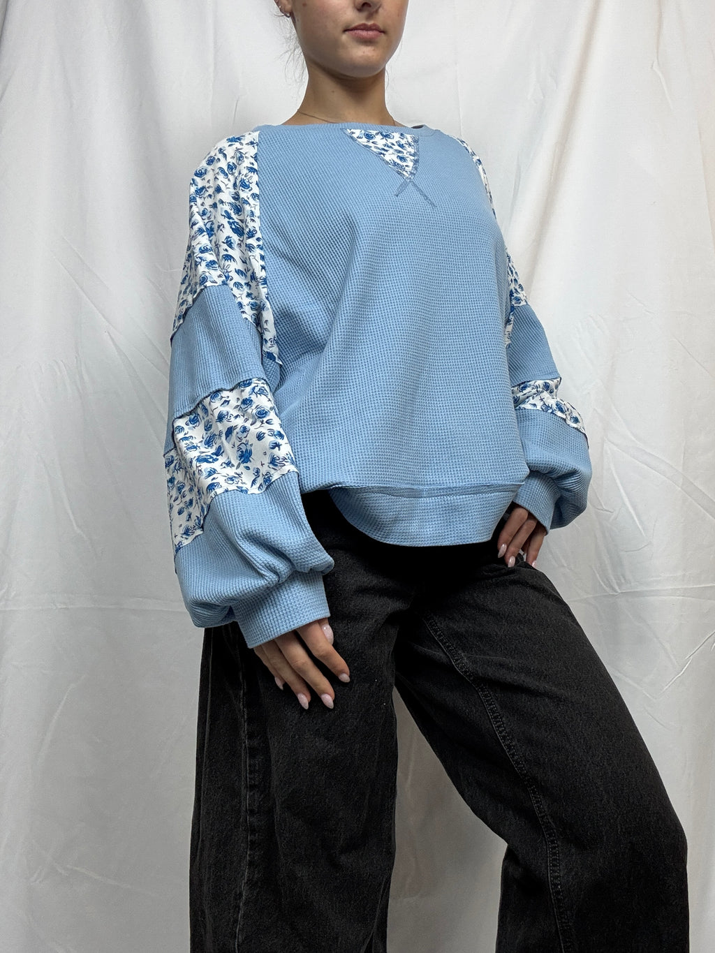 Spring Floral Thermal Pullover