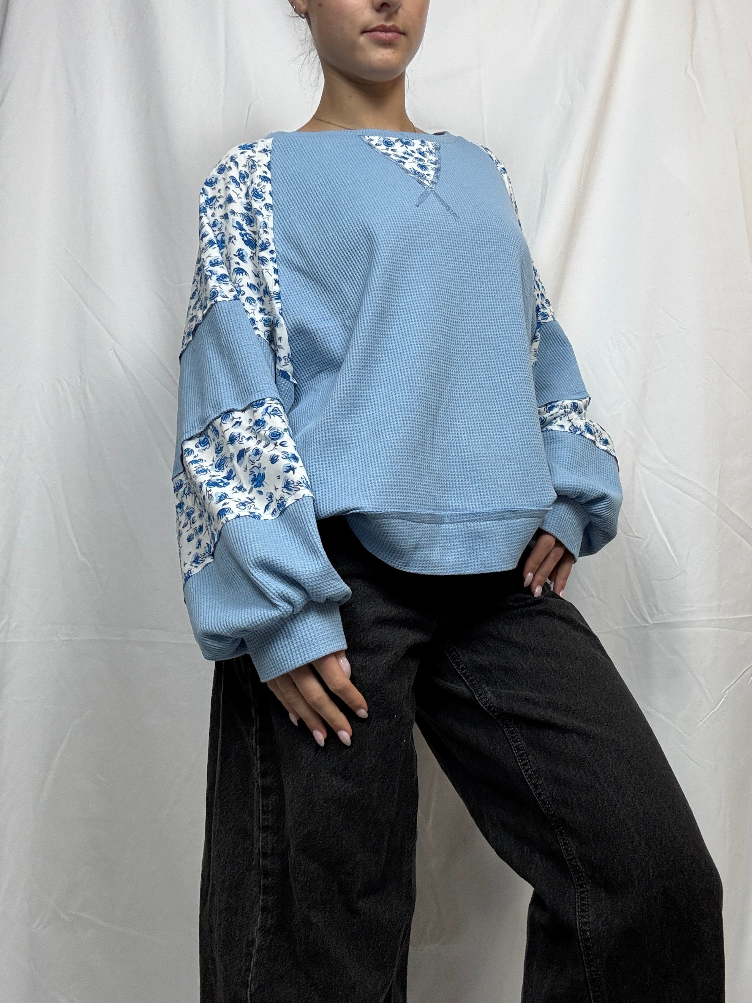 Spring Floral Thermal Pullover