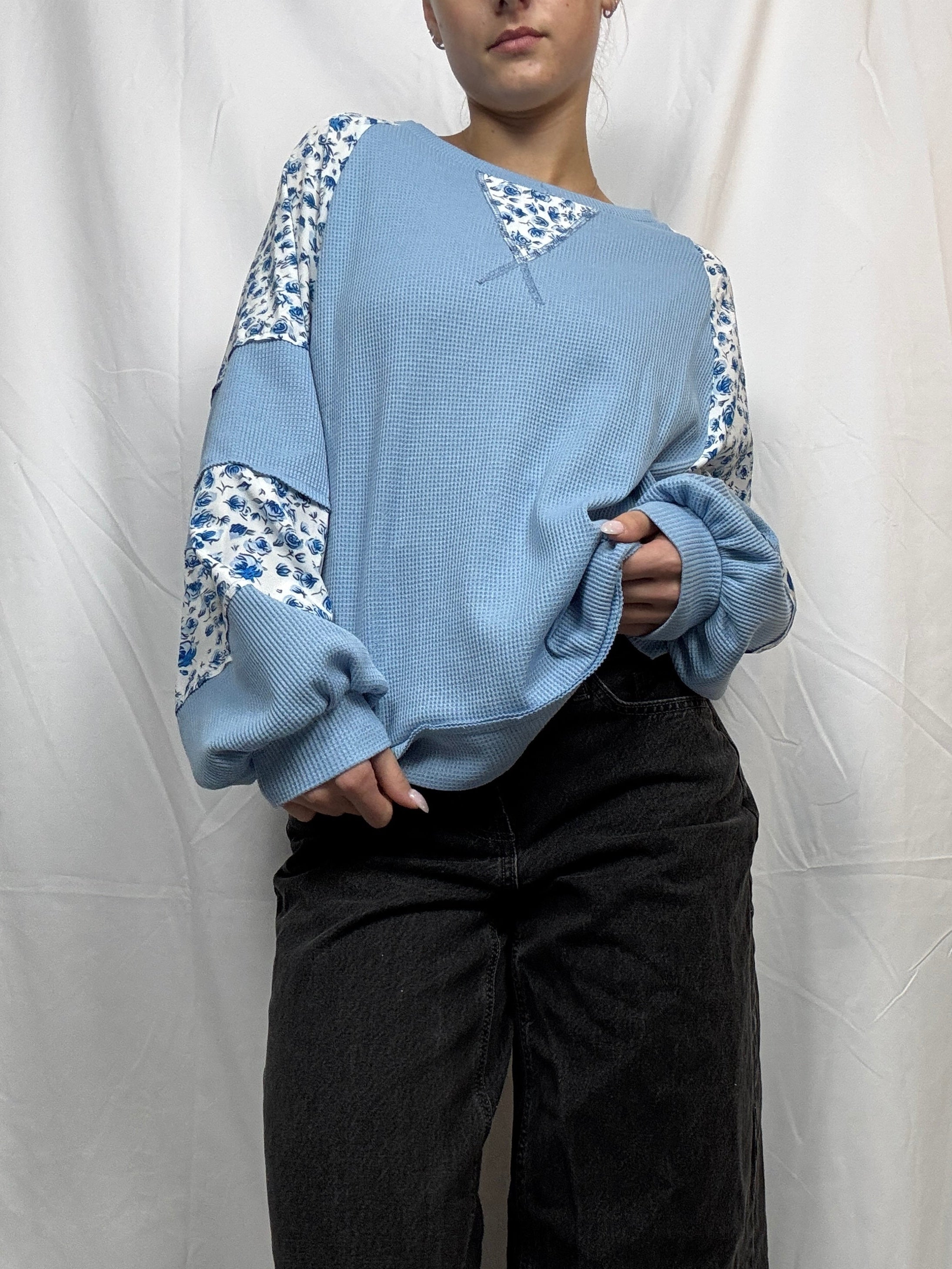 Spring Floral Thermal Pullover