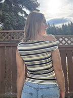 Asymmetrical Stripe Top