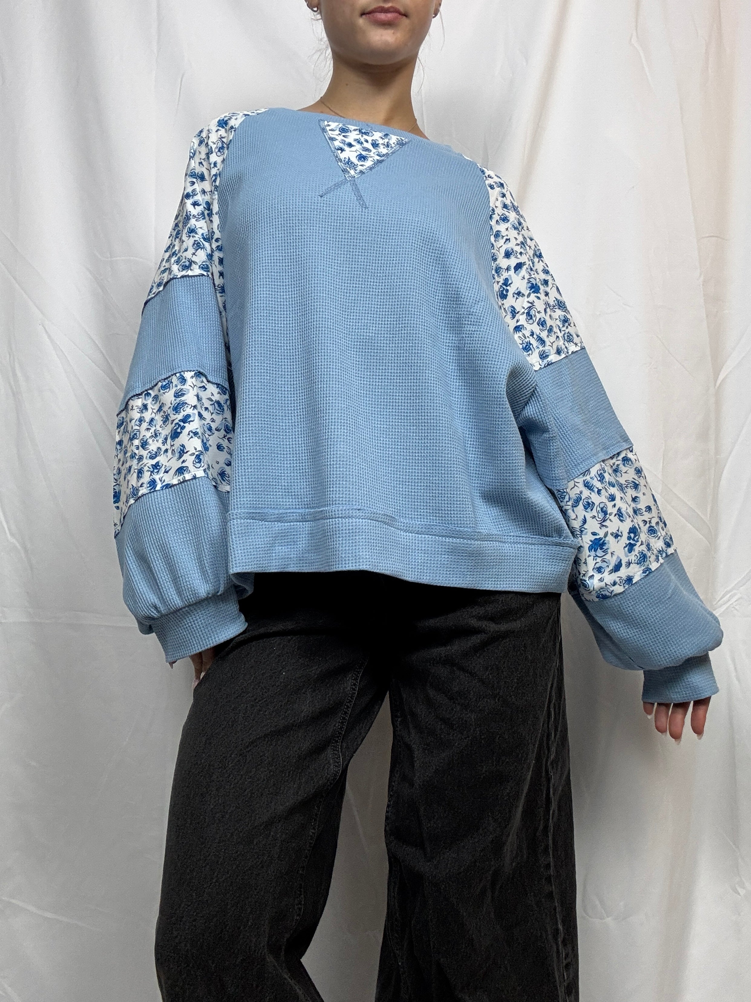 Spring Floral Thermal Pullover