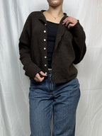 Dark Brown Essential Layer Cardigan