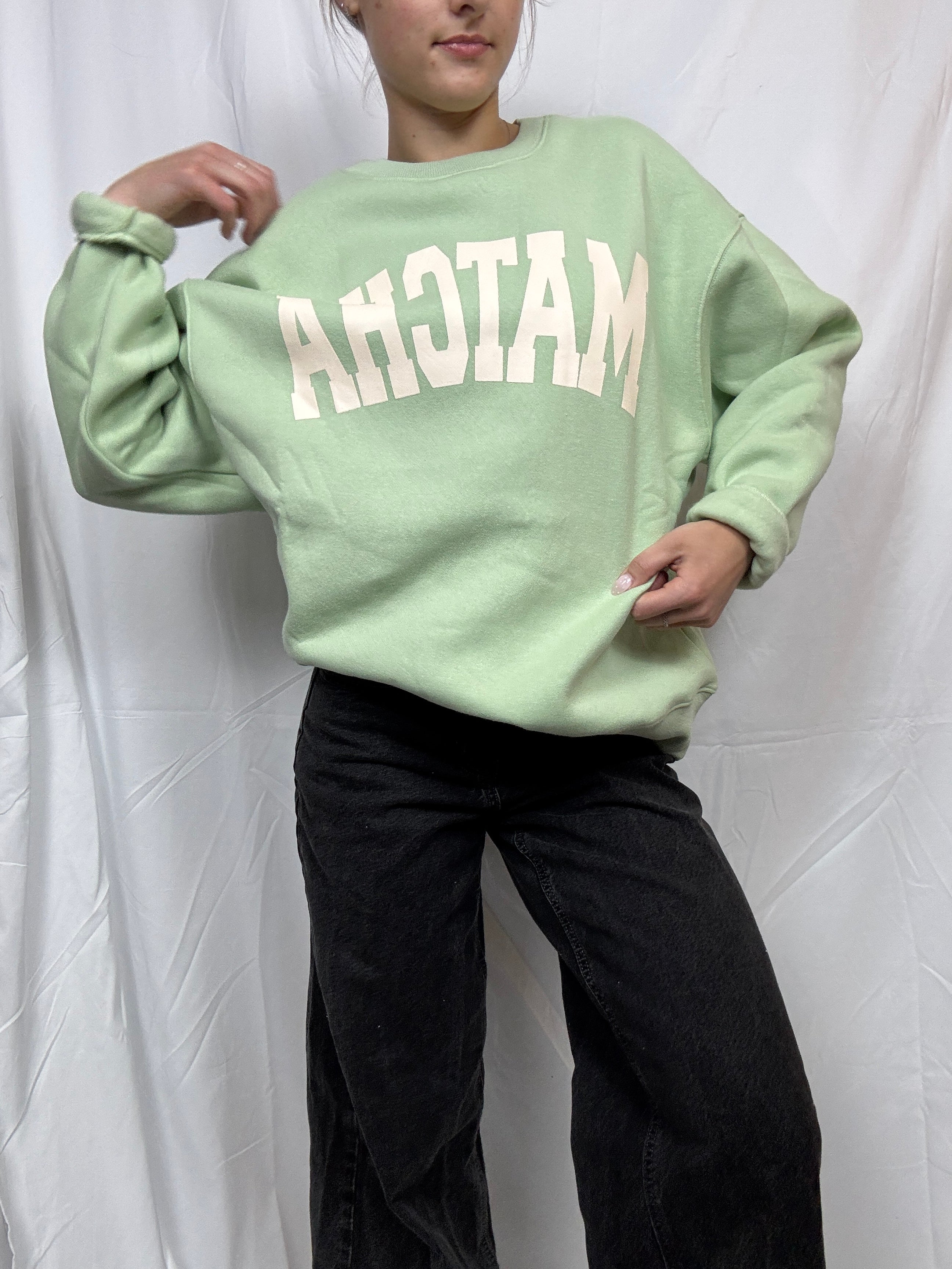 Matcha Oversized Fleece Pullover