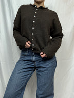 Dark Brown Essential Layer Cardigan