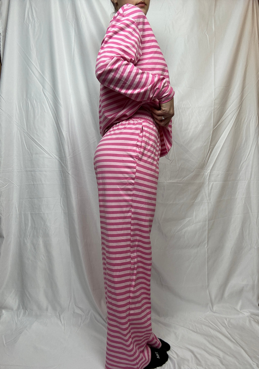 Rose Striped Long Sleeve Lounge Set