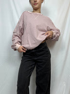 Pink Stripe Everyday Crewneck