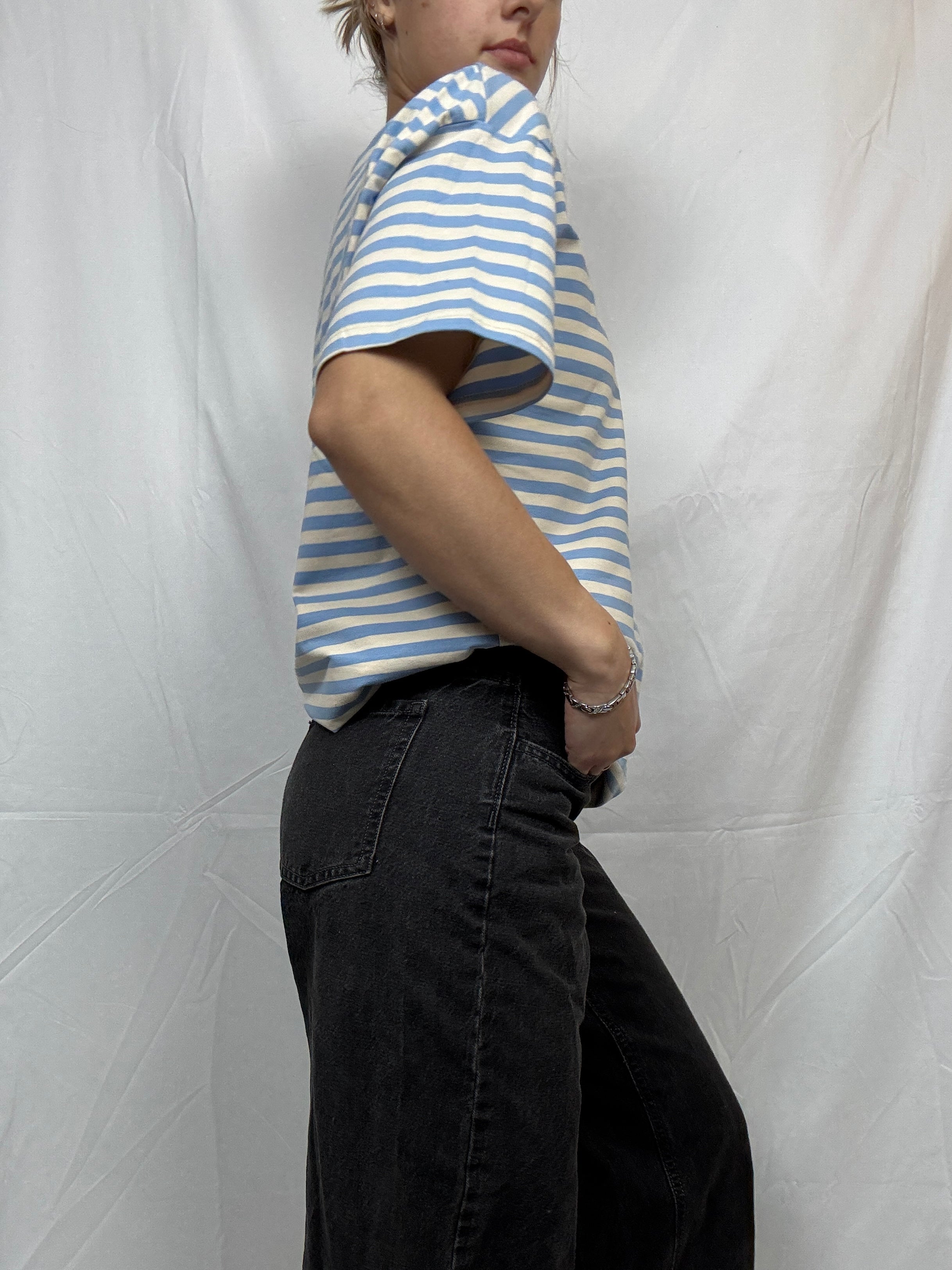 Sky Blue Stripe Everyday Tee