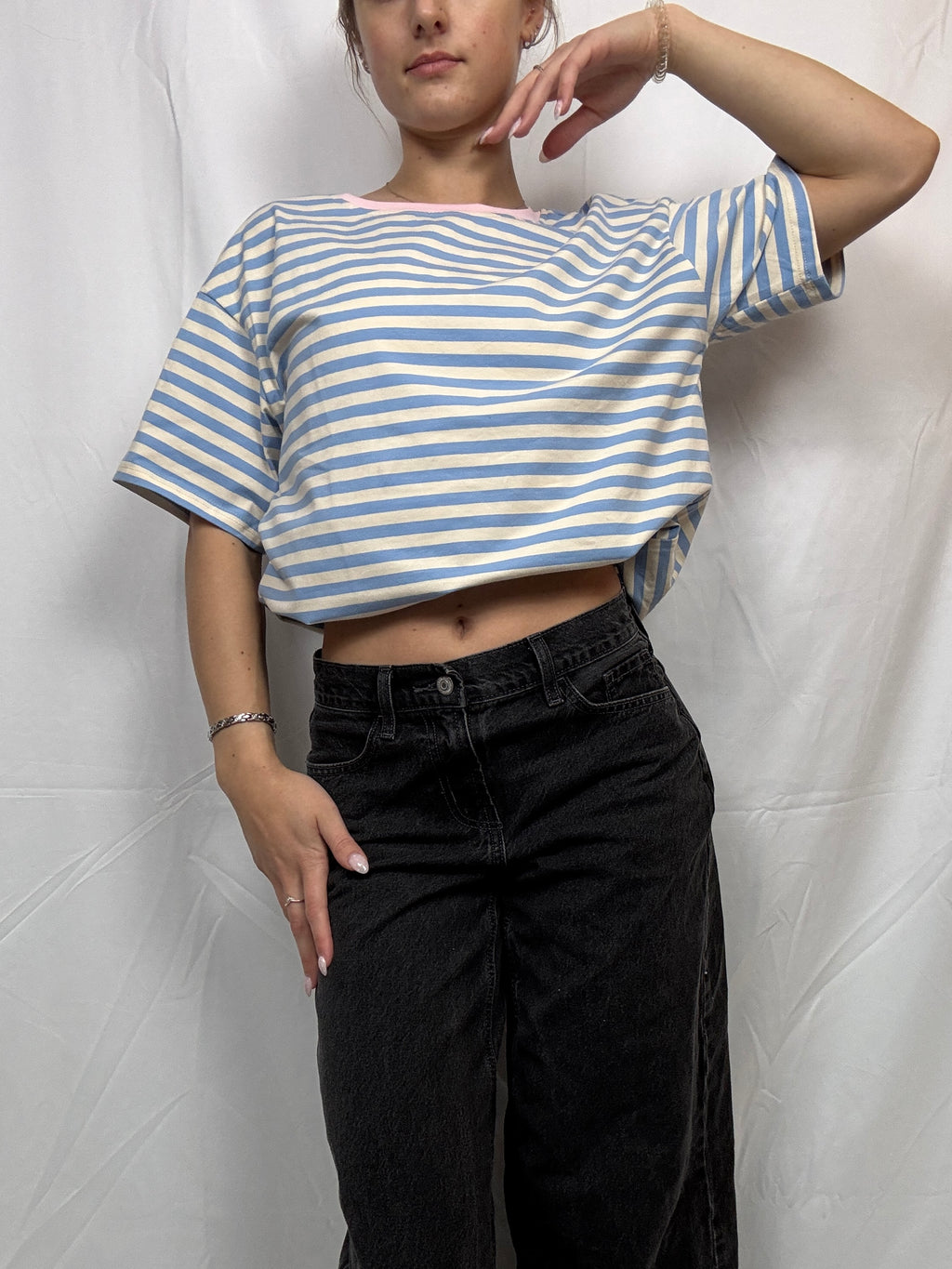 Sky Blue Stripe Everyday Tee