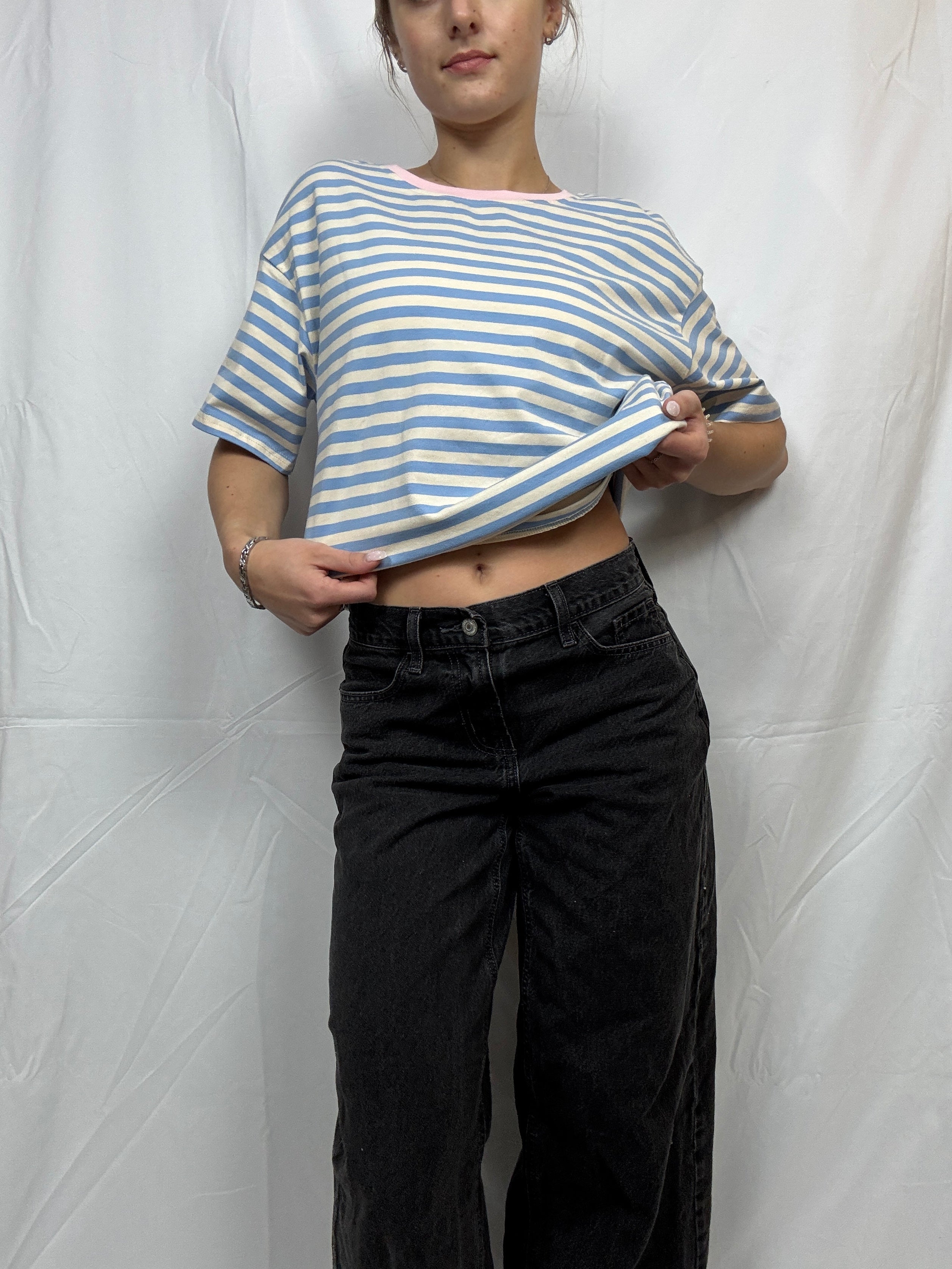 Sky Blue Stripe Everyday Tee