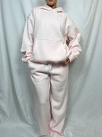 Cloud Fleece Wide Leg Sweatpants in Baby Pink