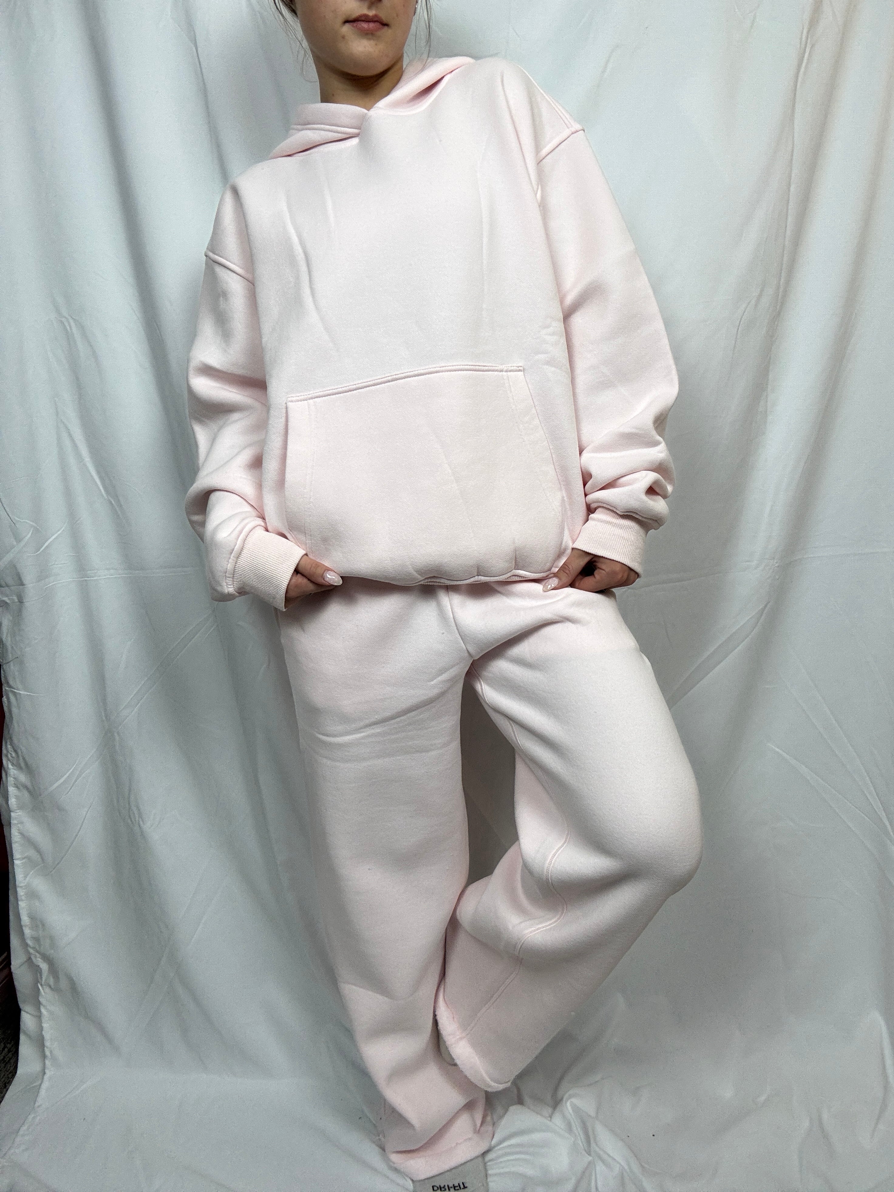 Cloud Fleece Oversized Hoodie in Baby Pink