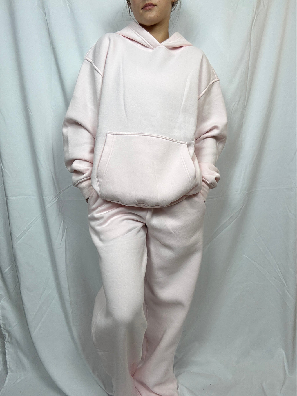 Cloud Fleece Oversized Hoodie in Baby Pink