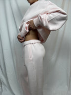 Cloud Fleece Wide Leg Sweatpants in Baby Pink