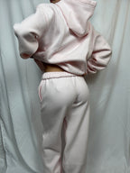 Cloud Fleece Wide Leg Sweatpants in Baby Pink