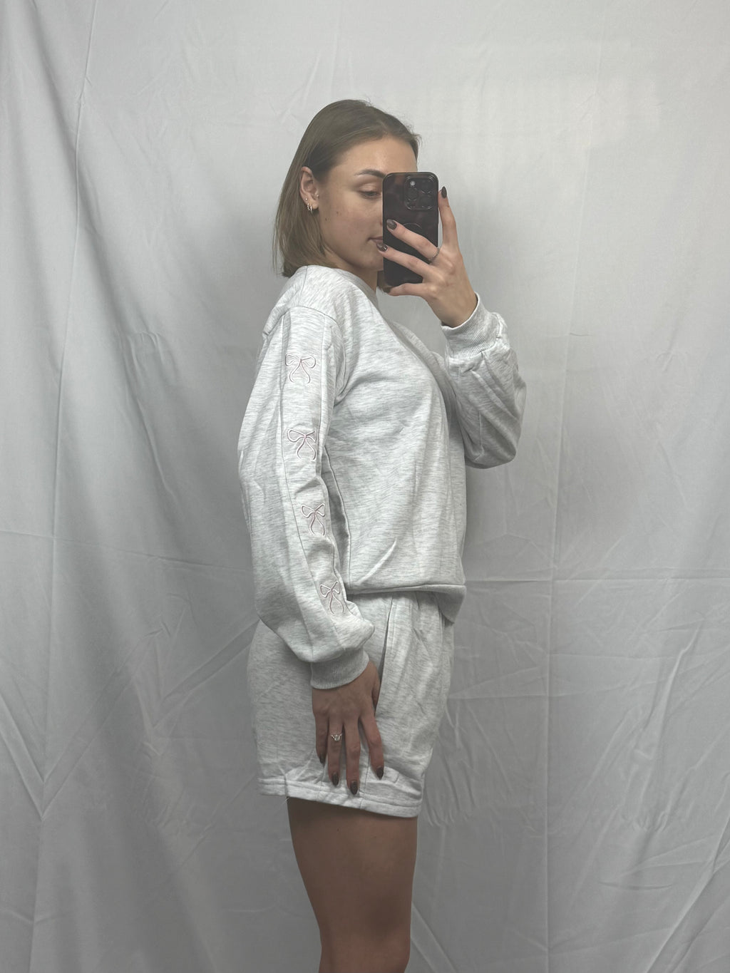 Bow Embroidered Lounge Set