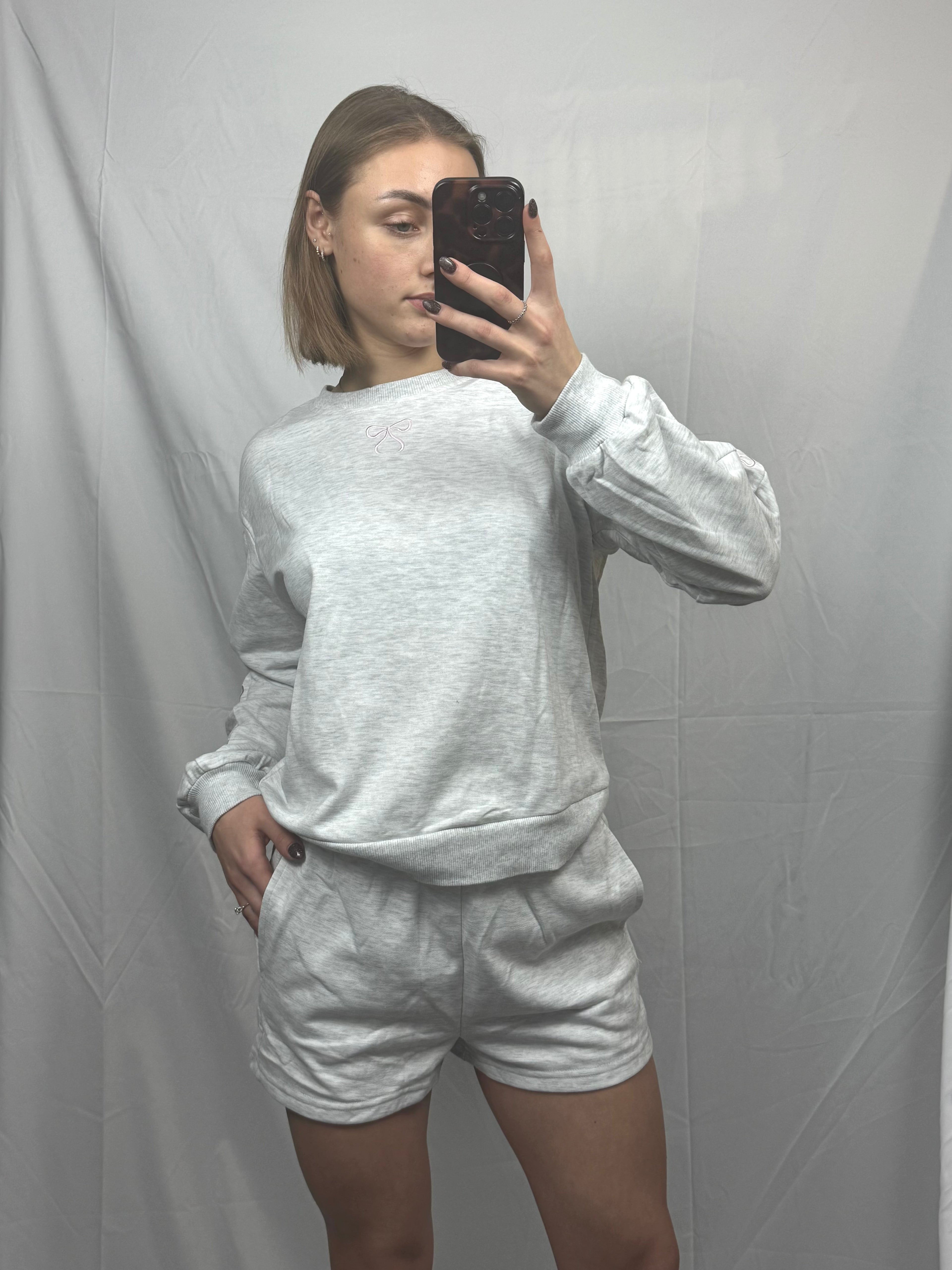 Bow Embroidered Lounge Set