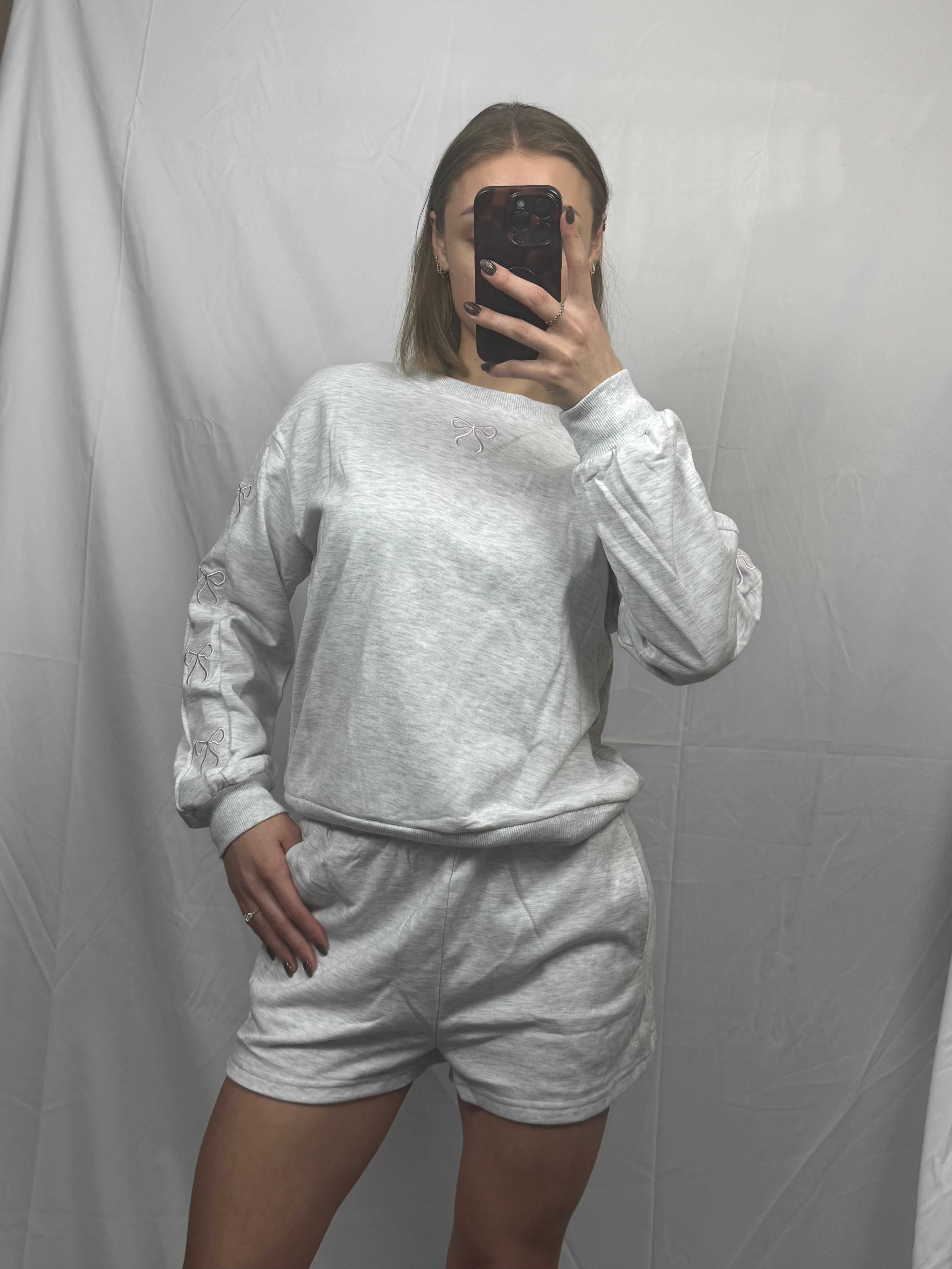 Bow Embroidered Lounge Set