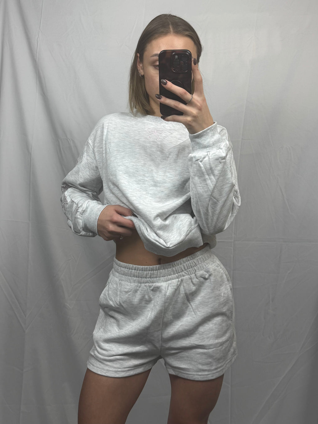 Bow Embroidered Lounge Set