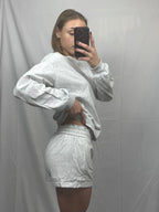 Bow Embroidered Lounge Set