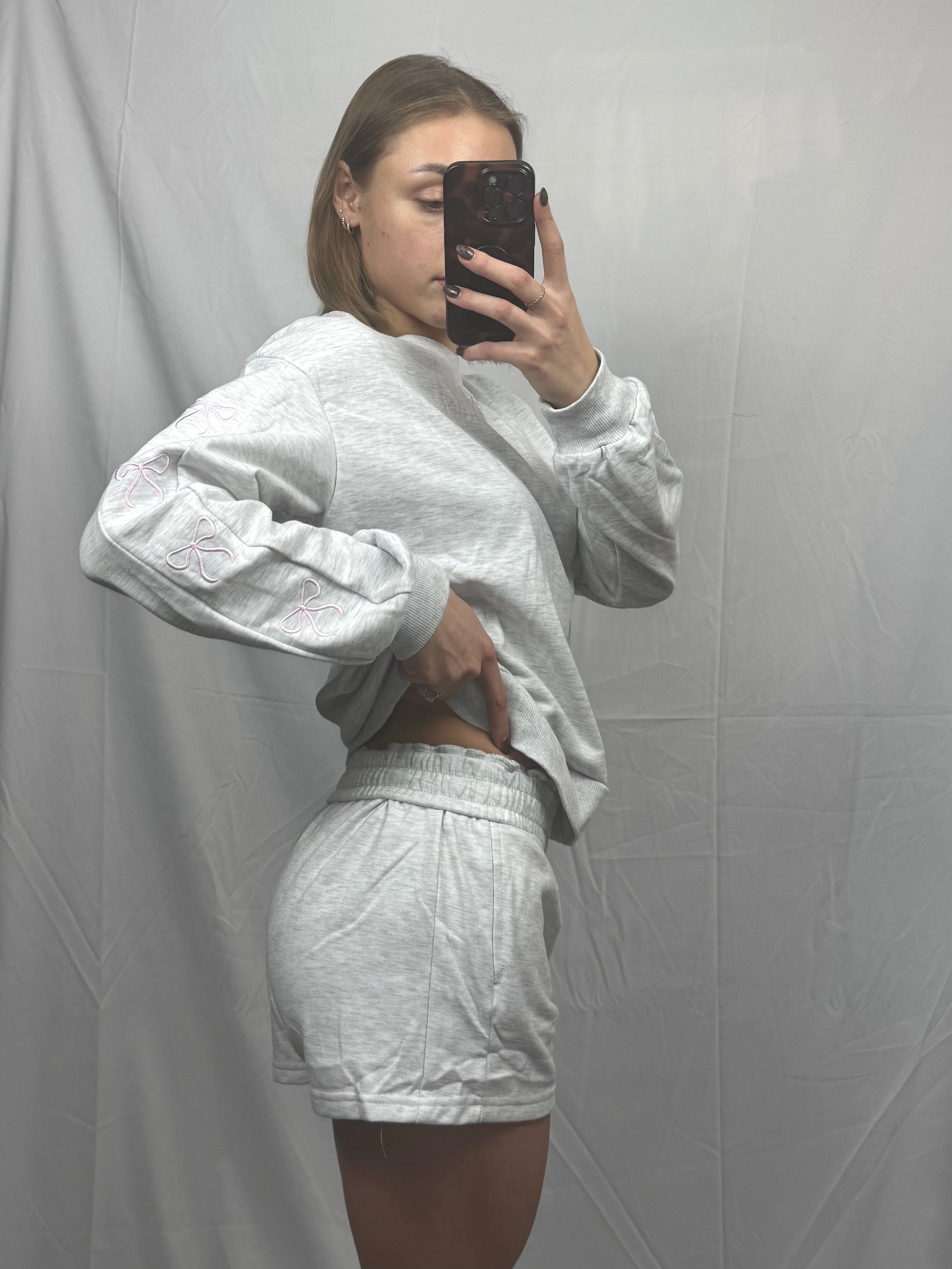 Bow Embroidered Lounge Set