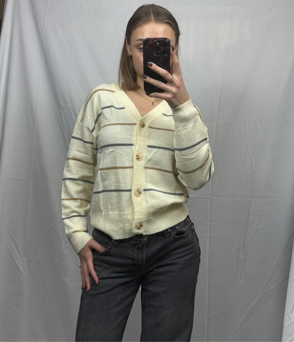 Striped V-Neck Sweater