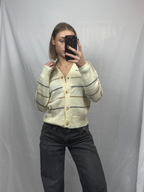 Striped V-Neck Sweater