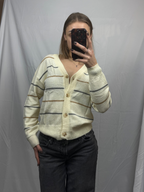 Striped V-Neck Sweater