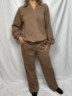 Polo Collar Lounge Set
